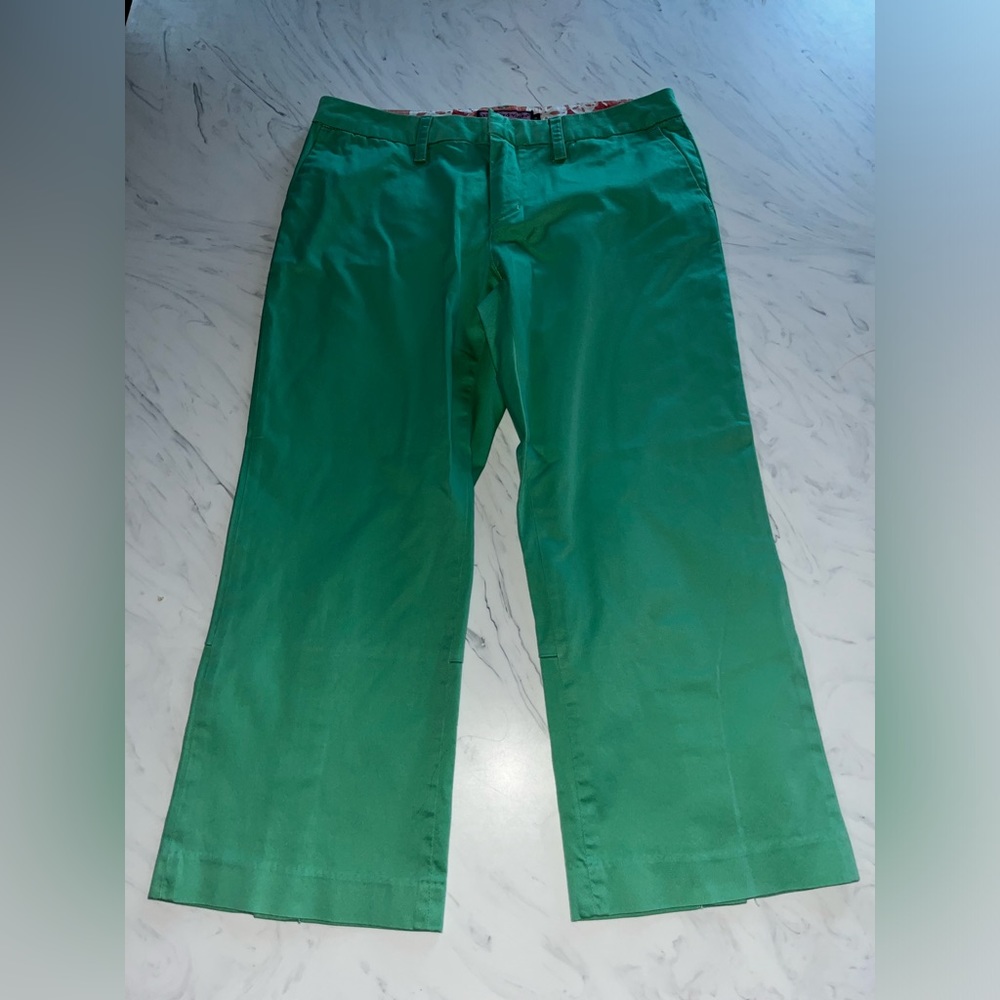 Vineyard vines green stretch chino pants crop Capri 8